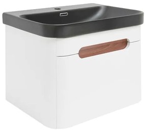 Kúpeľňová skrinka s umývadlom SAT Fusion 57,5x43x45 cm biela matná SATFUSION60WBKM, 1 ks