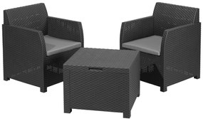 Livarno home Súprava nábytku na balkón, 3-dielna  (100373233)