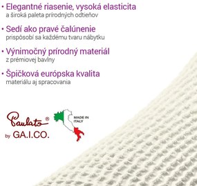 Bielastické poťahy COSTINA smotanová kreslo ušiak (š. 60 - 110 cm)