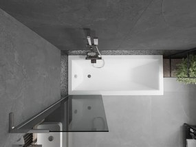 Mexen Next L, 1-krídlová vaňová zástena 60 x 150 cm, 6mm šedé sklo, chrómový profil, 895-060-000-03-40-01
