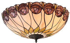 Endon 64173 - Stropné svietidlo Tiffany HUTCHINSON 2xE27/60W/230V, priemer 50 cm