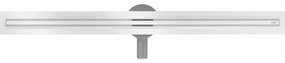 Mexen Flat nerezový sprchový žľab s rotačným 360° sifónom 120 cm, vzor SLIM, biela, 1241120