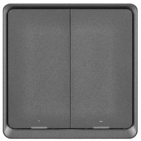 Vypínač 2-tlačidlový GoSmart 1xCR2430 Tuya čierna