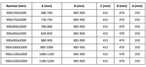 Mexen Velar, sprchový kút s posuvnými dverami 90(dvere) x 85(stena) cm, 8mm číre sklo, biela, 871-090-085-01-20