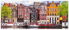 Obraz - Amsterdam, tanečné domy (120x50 cm)