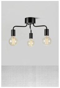 Čierne stropné svietidlo s kovovým tienidlom 38x38 cm Avery – Markslöjd