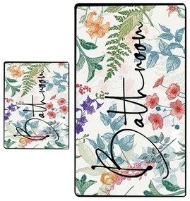 SADA 2x Kúpeľňová predložka 60/100 cm pestrofarebná