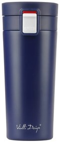 Tmavomodrý cestovný termohrnček Vialli Design Fuori, 400 ml