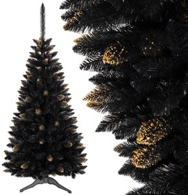 Krásny vianočný stromček so zlatými vetvičkammi 220 cm