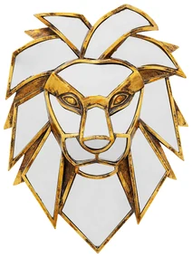 Lion Mirror nástenná dekorácia mosadzná 35 cm