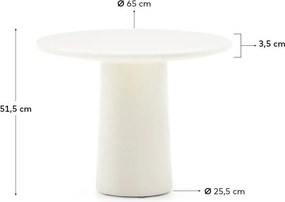 Betónový okrúhly Záhradný konferenčný stolík ø 65 cm Albanella – Kave Home