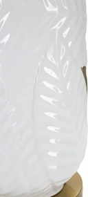 Stolná lampa keramická 70 cm bielo-zlatá