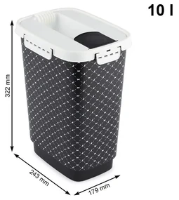 Čierny box na granule 10 l Cody - Rotho