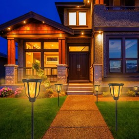 Bezdoteku LEDSolar 168 solárne vonkajšie lampáš lucerna 2 ks, so senzorom, bezdrôtové, IPRO, 1W, teplá            farba