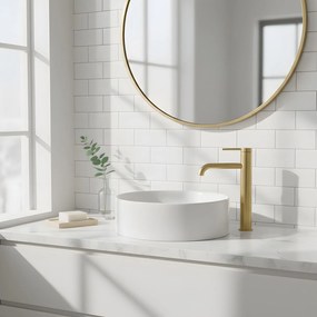 Rea Spot, vysoká umývadlová batéria, zlatá matná, REA-B9632