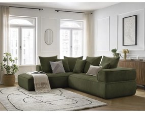 Zelená ženilková rohová pohovka (ľavý roh/do L) Whesley – Bobochic Paris