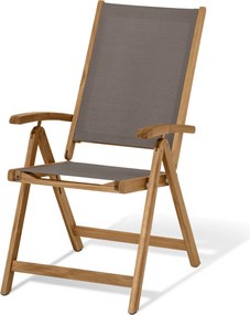 Záhradné kreslo s výpletom Textilene a vysokým nastaviteľným operadlom