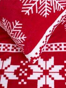 Obliečka na vankúš mikroplyš 70 × 90 cm – Vianoce červené