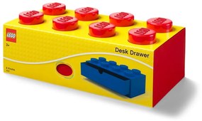 Červený stolový box so zásuvkou LEGO®, 31 x 16 cm