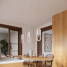 Sollux SL.1360 - Luster na lanku NICUS 1xE27/15W/230V biela