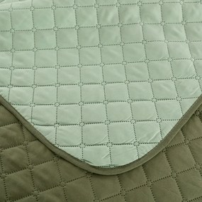 Prehoz na posteľ MICROVELLE, zelený Rozmer: 220 x 240 cm