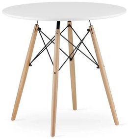 Jedálenský stôl 80 cm biely