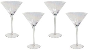 Sada 4 pohárov na martini 220 ml MORGANITE Beliani