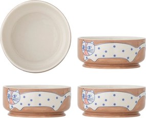 Svetlohnedé kameninové misky v súprave 4 ks Missy – Bloomingville