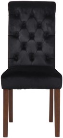 Jedálenská stolička Lisburn - zamat - Čierna