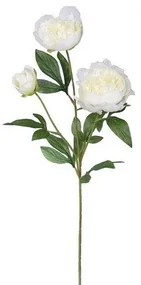 Umelá pivonka, 67 cm, biela