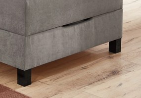 Posteľ Jeff 100x200 cm, šedá látka