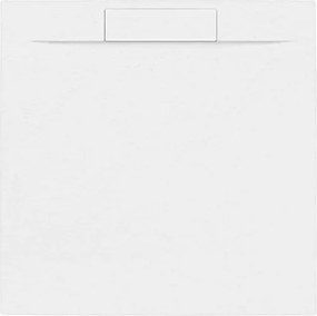 Sprchová vanička štvorcová SAT Fusion 100x100 cm liaty mramor Blanco SATFU100100BL