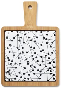 Servírovacia doska MODERN KITCHEN 17x25 cm hnedá/biela