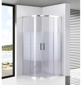 Avignon 6mm White zakrivený Sprchový kút 90*90 190cm