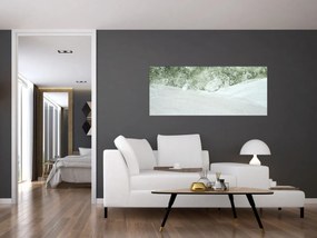 Obraz - Abstrakcia štetcami (120x50 cm)