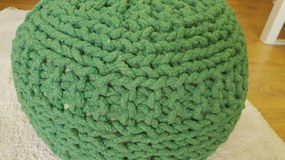 KUDOS Textiles Pvt. Ltd. MEGA AKCE: Sedací vak TEA POUF 14 zelený - 40x40x35 cm