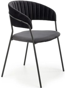 Stolička K426 Velvet/Kov čierna