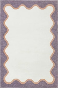 Koberec Lima M180A krémový / fialový