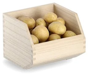Drevený organizér, úložný box, 1-komorový - ZELLER CAJA, 1 ks, 21x19x16