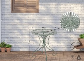 Kovový stôl GS13437402 - Zelená antik