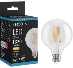 Mexen Vintis, LED žiarovka E27, G95, 10W, Teplá - 2700K, 1320 lm, číra - L157-E27-1027-00