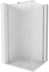 Mexen Velar, sprchový kút s posuvnými dverami 130 x 85 cm, 8mm sklo námraza, brúsená oceľ, 871-130-085-31-97