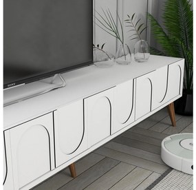 TV stolík/skrinka Bipemu 3 (biela + orech) . Vlastná spoľahlivá doprava až k Vám domov. 1095685
