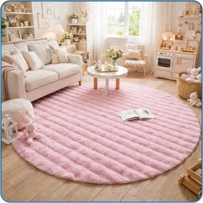 Koberec Rabbit Bubble ružový kruh