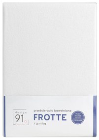 Froté prestieradlo s gumičkou biele 140x200+20cm