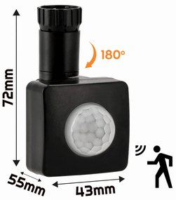 BERGE LED reflektor 200W - senzor pohybu PIR - studená biela