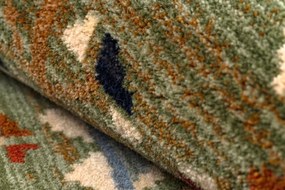 Koberec KESHAN, strapce 6902/53533 zelený / terakota