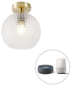 Inteligentné stropné svietidlo Art Deco mosadz vrátane Wifi A60 - Sphere