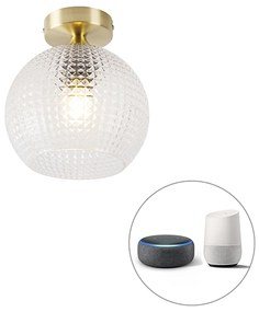 Stropné svietidlo Smart Art Deco mosadz vrátane Wifi A60 - Sphere