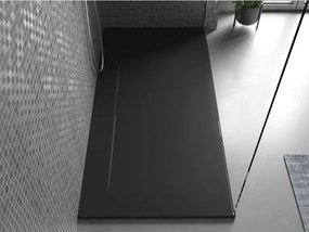 Mexen Egon, SMC obdĺžniková sprchová vanička 200 x 80 cm, čierna, 4R708020